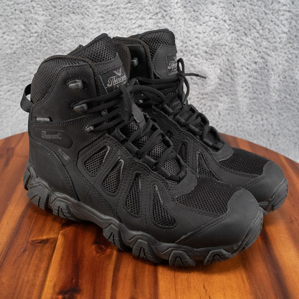 THOROGOOD Tactical Boots 8M Mens Black Police Combat Waterproof Hiker 834-6295